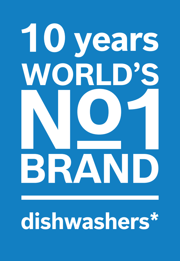 10 years World's No.1 Brand dishwashers