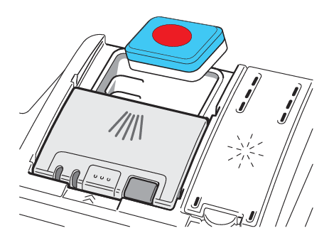 Boschビルトイン食器洗い機 タブレット洗剤の正しい入れ方の図説